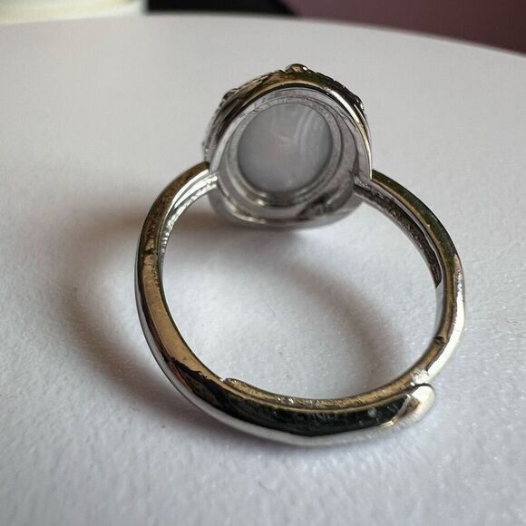 Blue Lace Agate Ring Size 7 Adjustable‎ - Picture 9 of 13